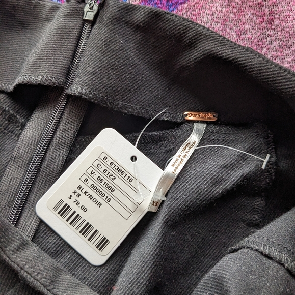 Free People Black Flared Straight Leg Pant - Picture 3 of 6